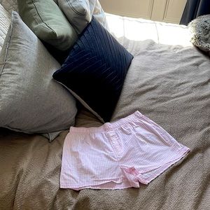 VS PINK pinstripe pajama shorts